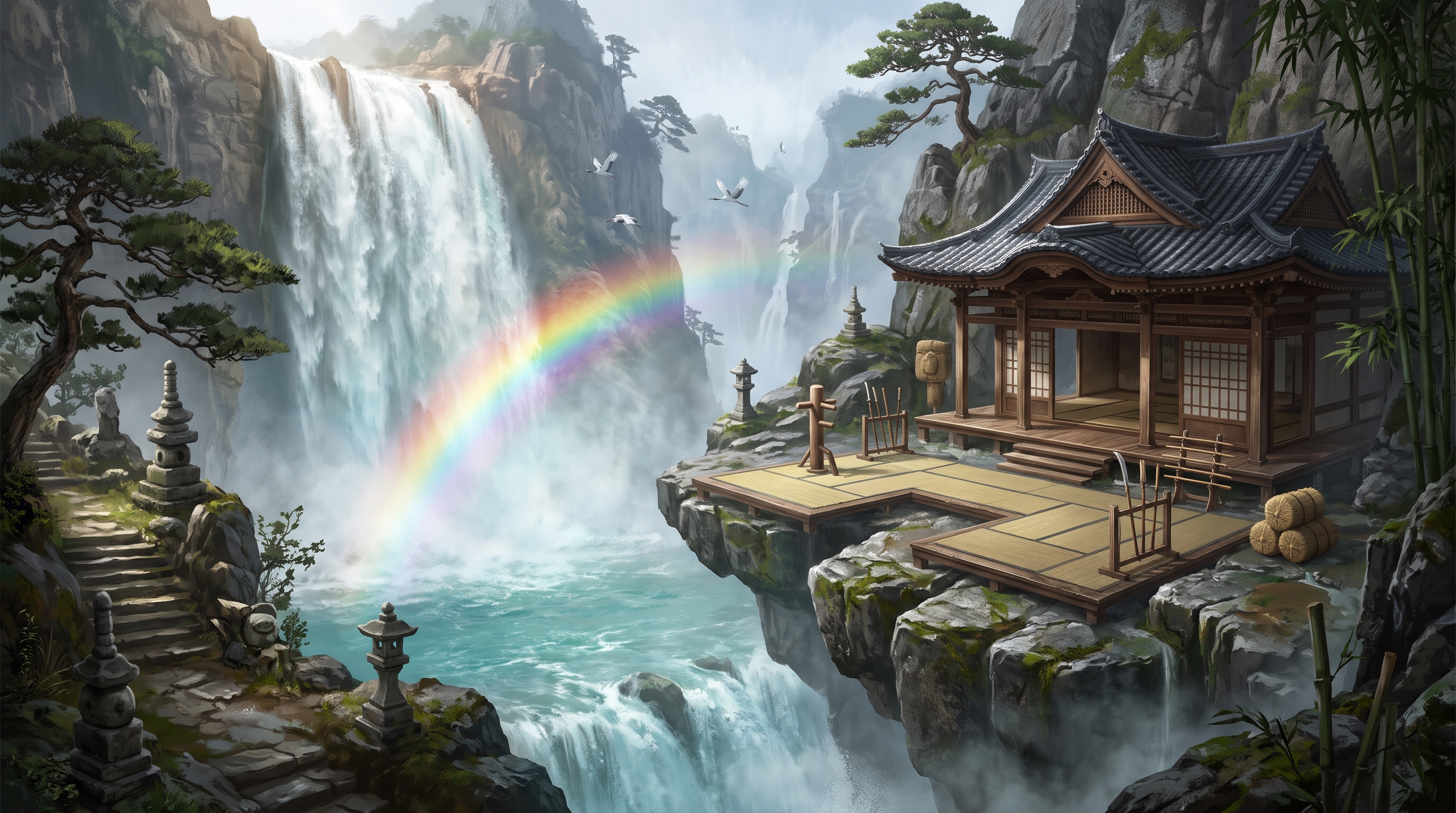 Cascade Céleste et Dōjō des Moines Sōhei