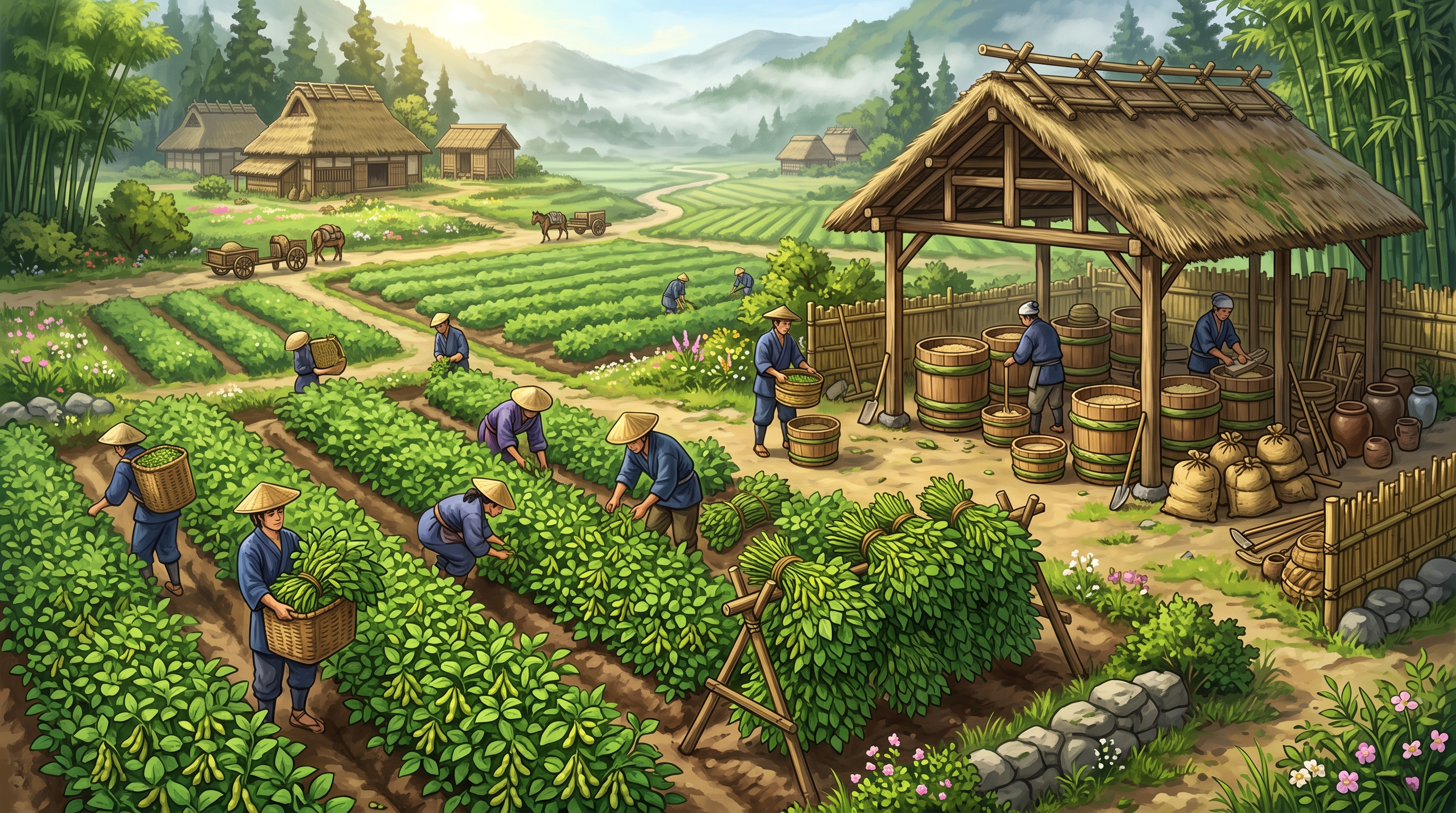 Champs de Soja & Ateliers de Tofu (5 Slots)