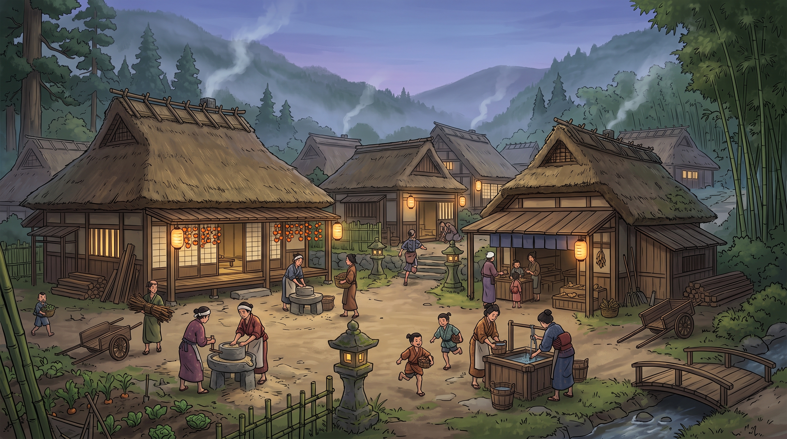 Village Central, Démographie & Vie Rurale (5 Slots)