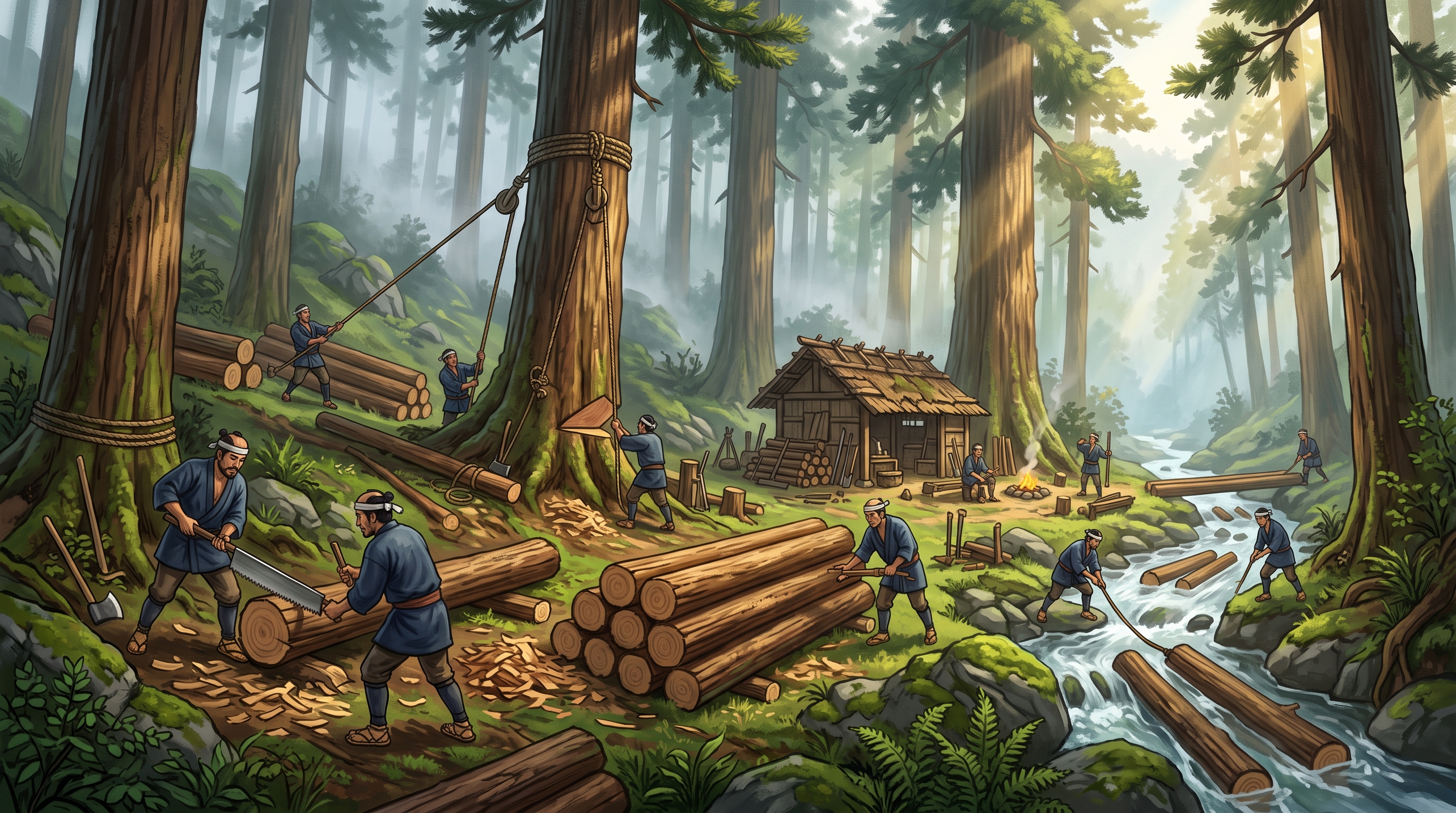 Camp de Bûcherons & Sylviculture (5 Slots)