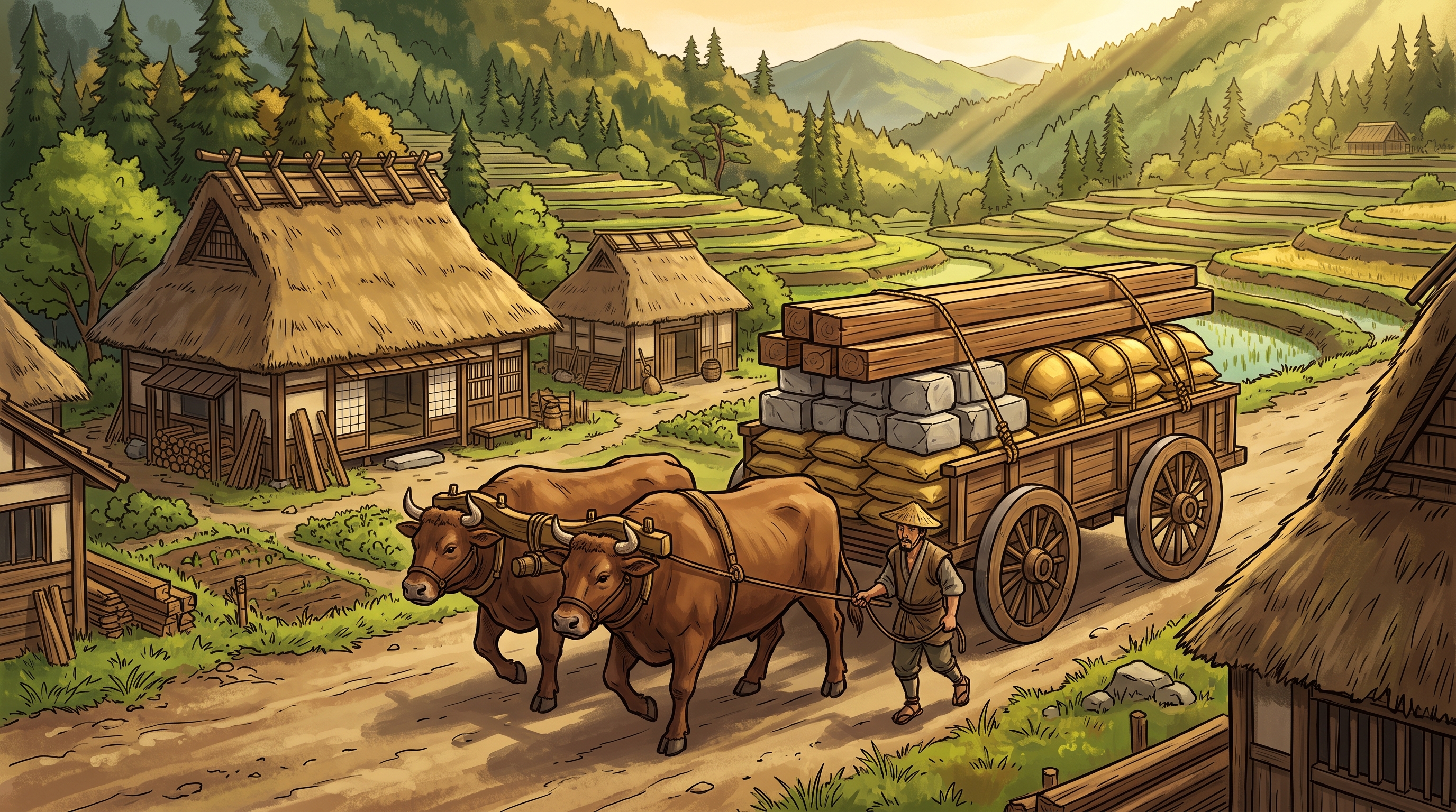 Bœufs de Trait & Grand Convoi Logistique